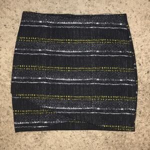 H&M short black mini skirt with tulip overlap S